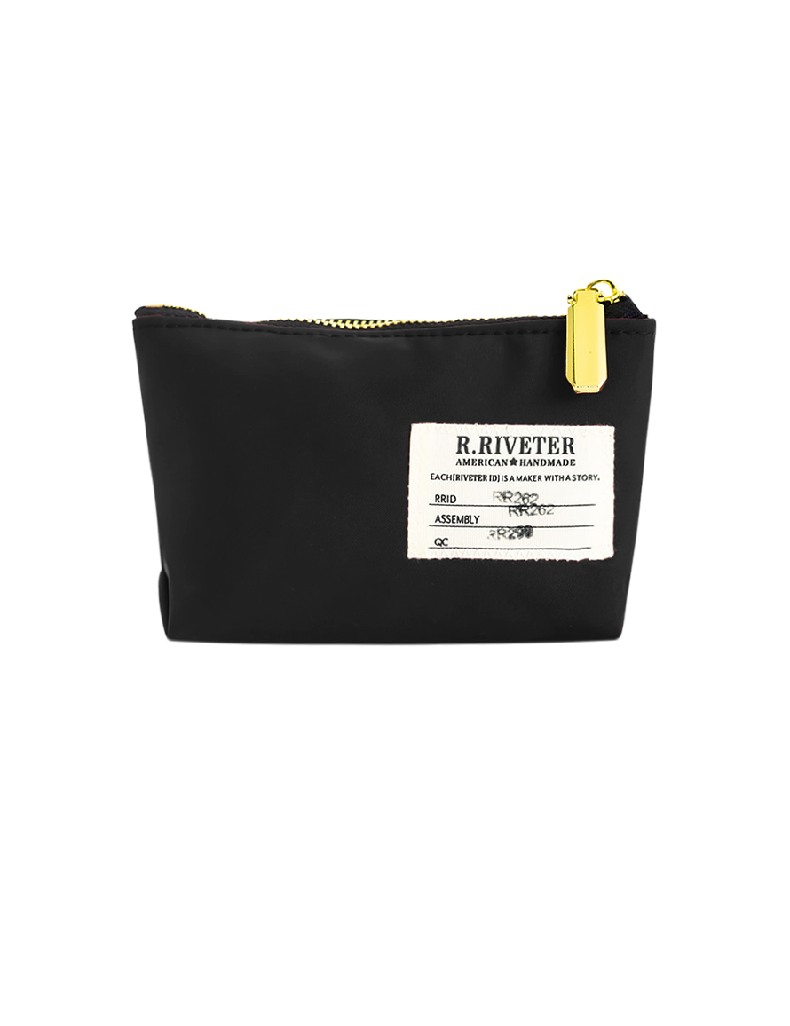 Lucy Mini Zipper Pouch | Black Nylon