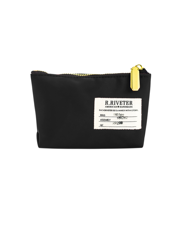 Lucy Mini Zipper Pouch | Black Nylon