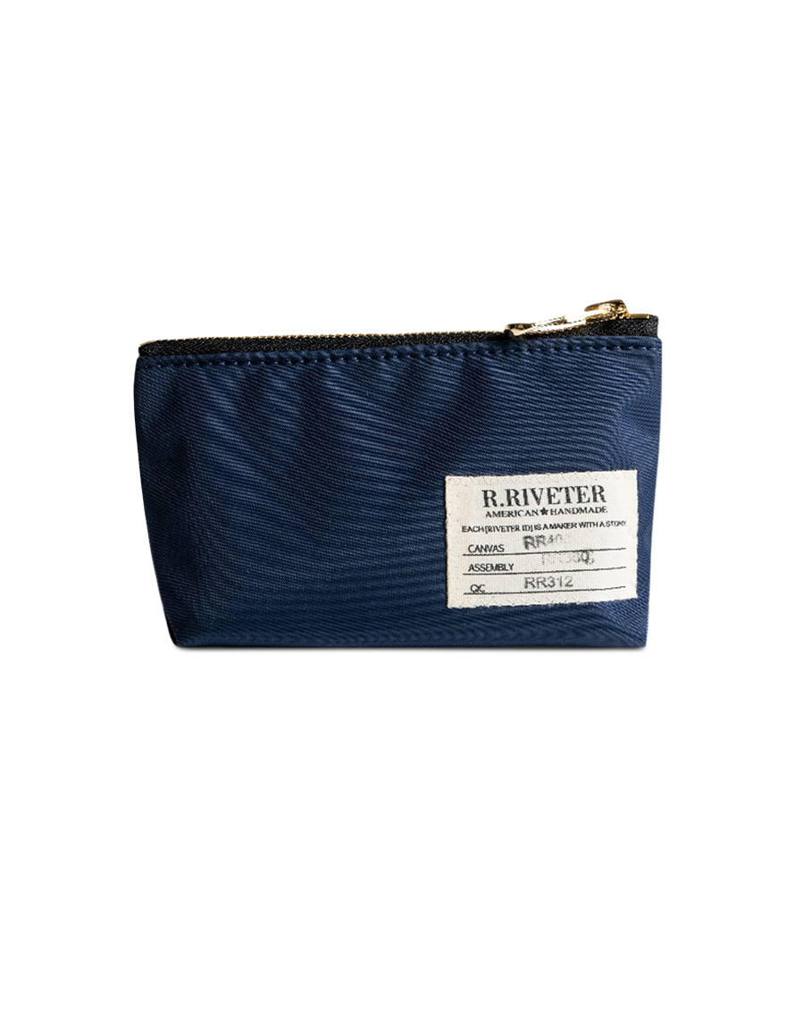 Lucy Mini Zipper Pouch | Navy Nylon