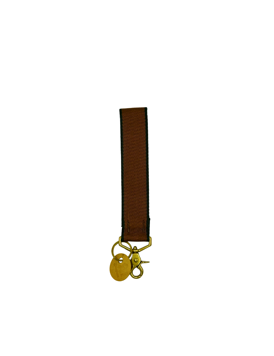 Wristlet Key Chain | Cinnamon and Pine Stripe