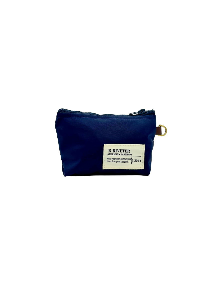 Lucy Mini Zipper Pouch | Navy Nylon - American Heritage Collection