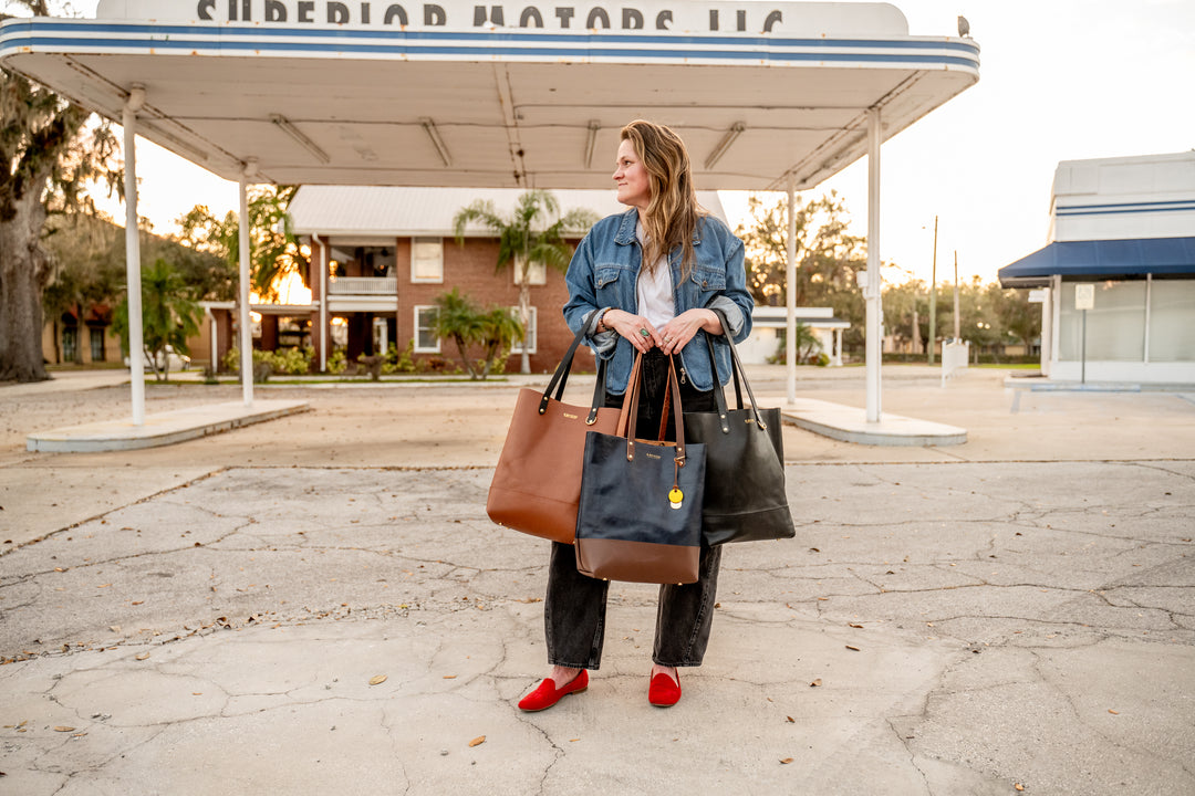 Emma Leather Tote | Fatigue