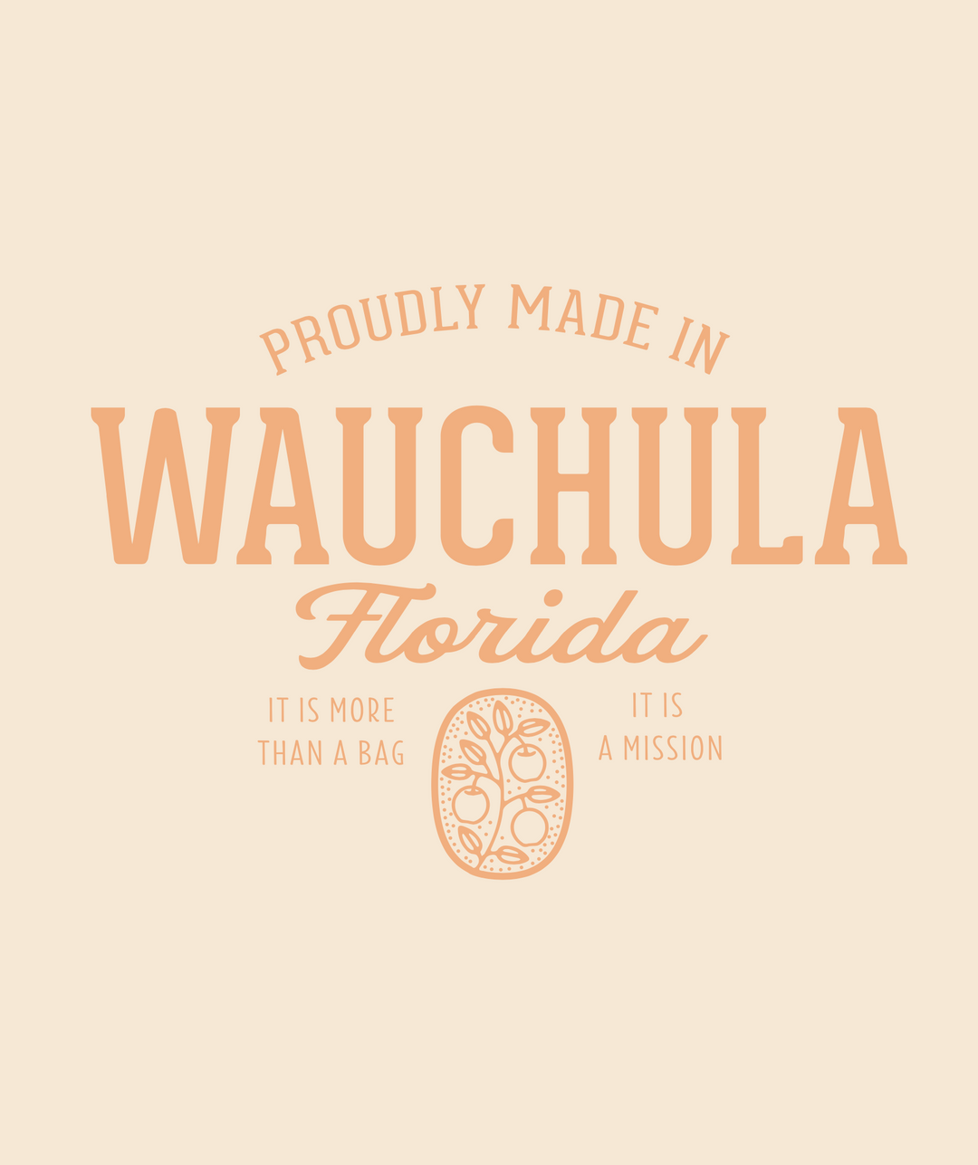 T Shirt | Made in Wauchula Apricot