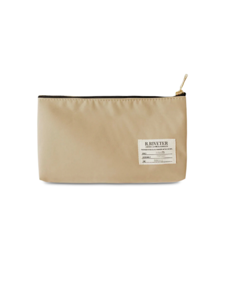 Lucy Zipper Pouch | Khaki Nylon