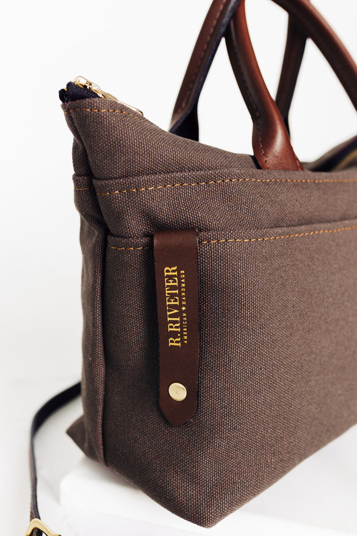 Dot | Umber Brown Canvas + Brown