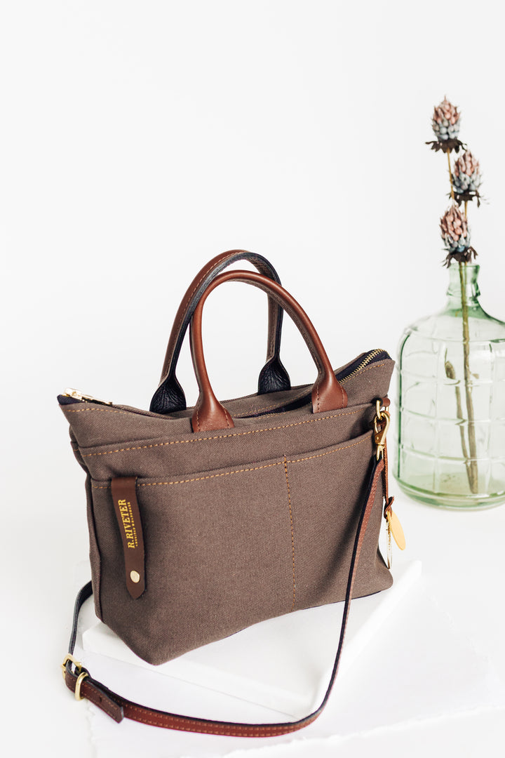 Dot | Umber Brown Canvas + Brown