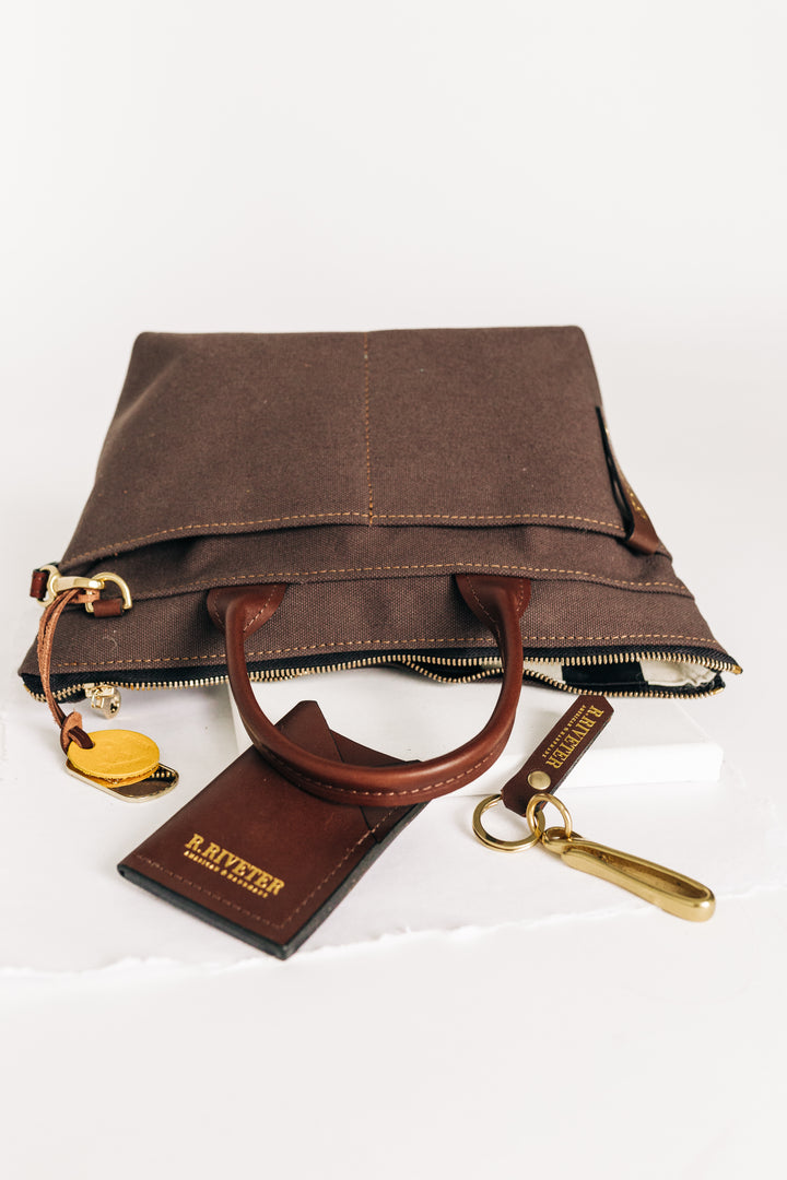 Dot | Umber Brown Canvas + Brown