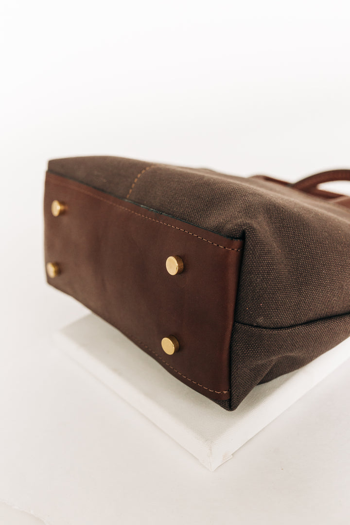 Dot | Umber Brown Canvas + Brown