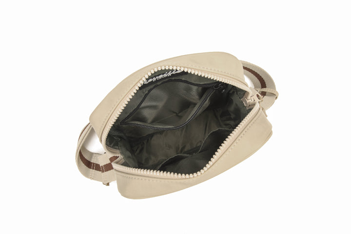 Martha  | Khaki Nylon + Neutral Stripe Webbed Strap