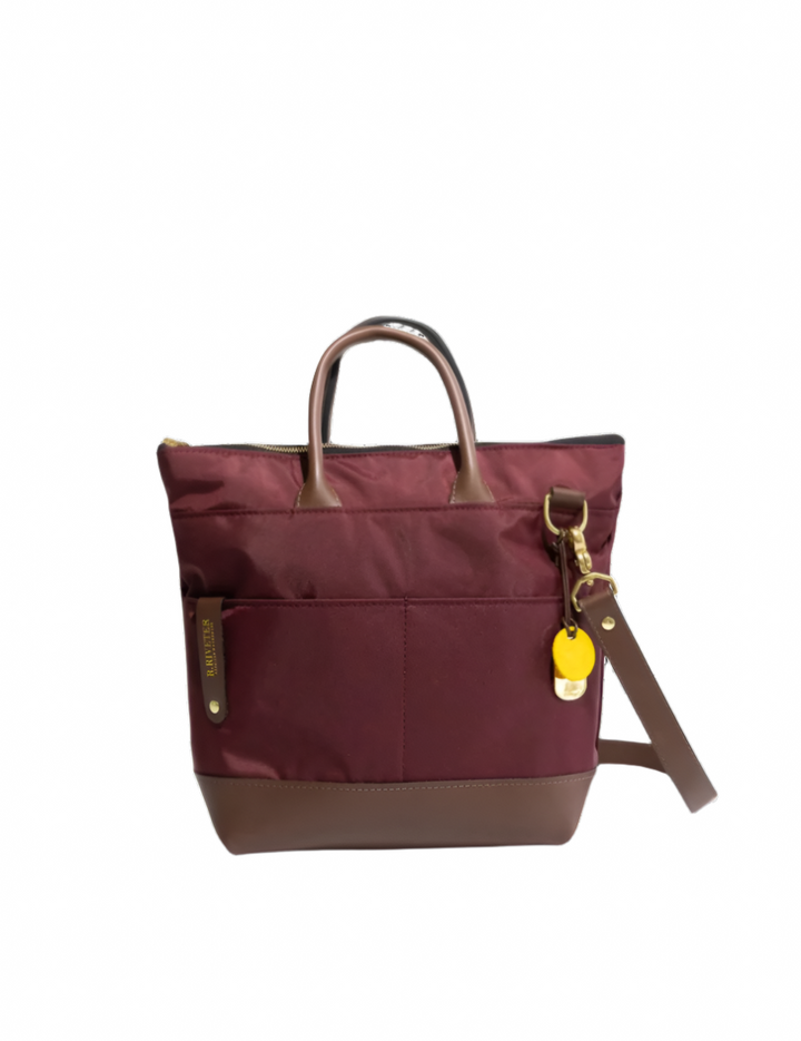 Otto | Wine Nylon + Brown Leather