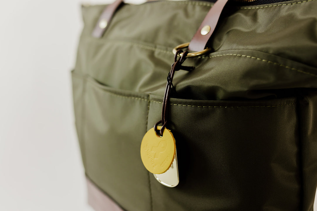 Harriet Tote Bag | Fatigue Nylon + Brown Leather