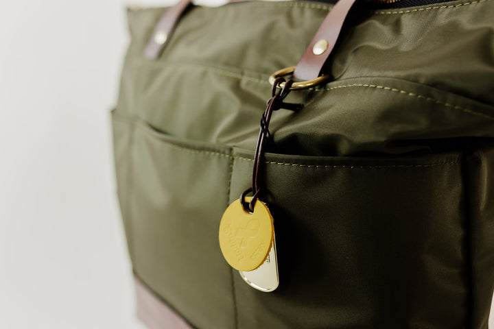 Harriet Tote Bag | Fatigue Nylon + Brown Leather