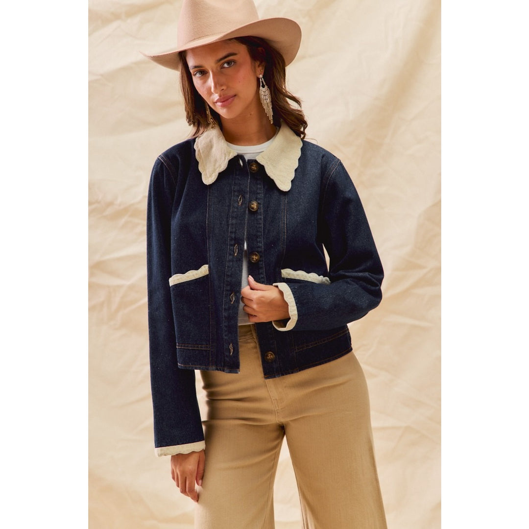 Jacket | Button Down Washed Denim Jacket
