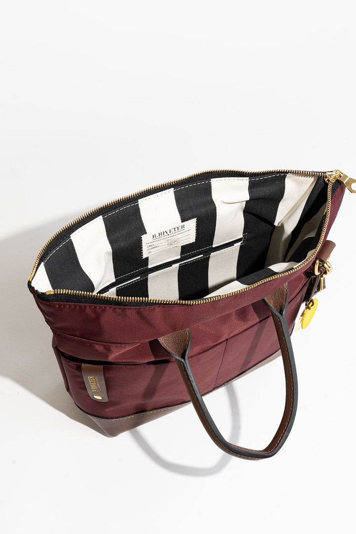 Otto | Wine Nylon + Brown Leather