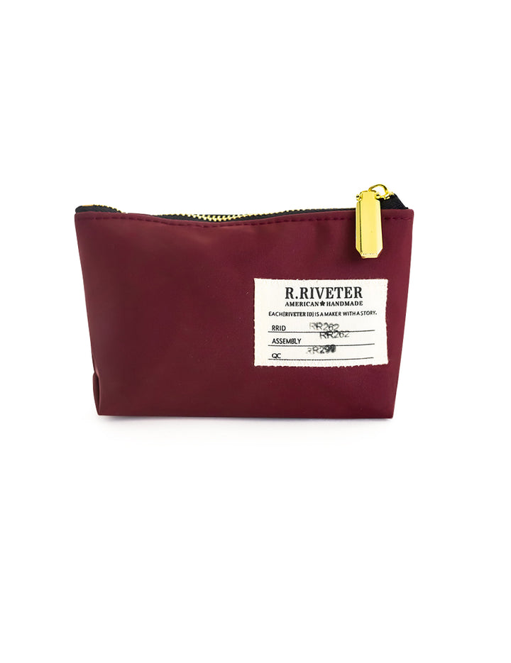 Lucy Zipper Pouch | Wine Nylon
