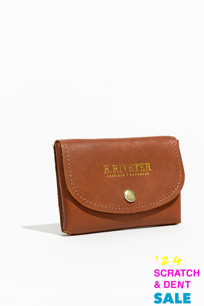 Ida Mini | Tan Leather Card Holder Wallet