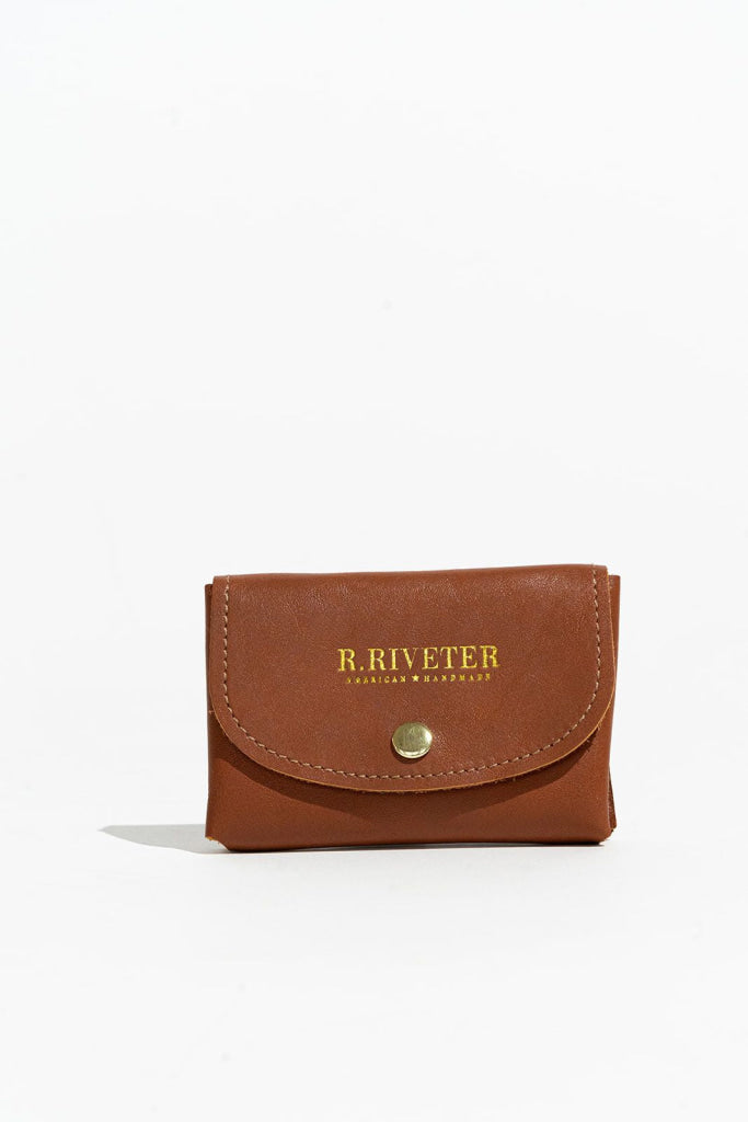 Ida Mini | Tan Leather Card Holder Wallet