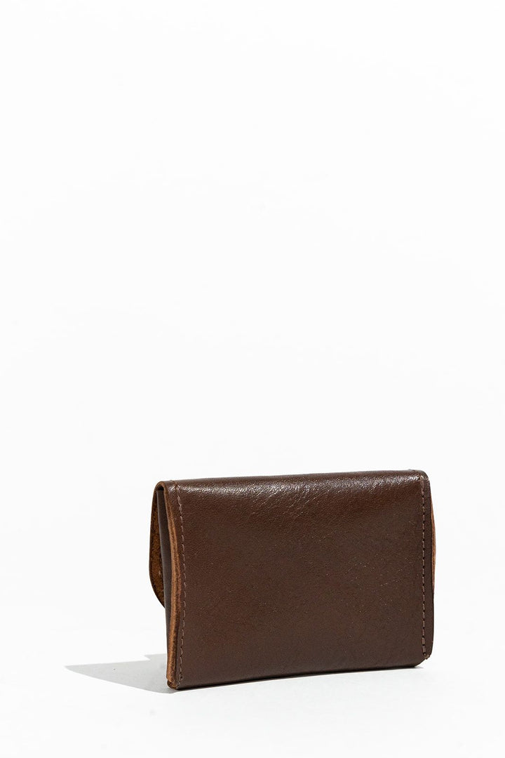 Ida Mini | Signature Brown Leather Card Holder Wallet