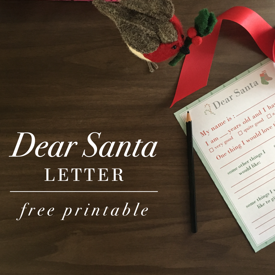 FREE LETTER TO SANTA PRINTABLE