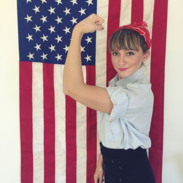 Last Minute Rosie The Riveter Halloween Costume