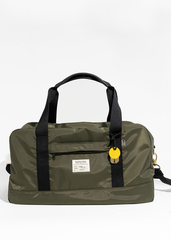 Nellie | Fatigue Nylon + Black Leather