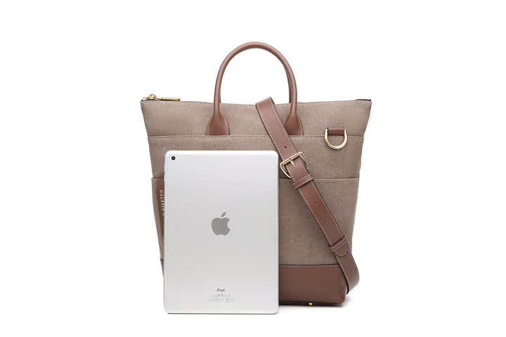 Otto Tote | Chocolate Washed Canvas + Brown Leather
