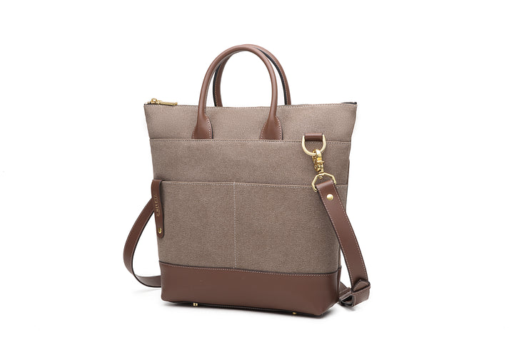 Otto Tote | Chocolate Washed Canvas + Brown Leather