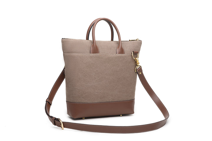 Otto Tote | Chocolate Washed Canvas + Brown Leather