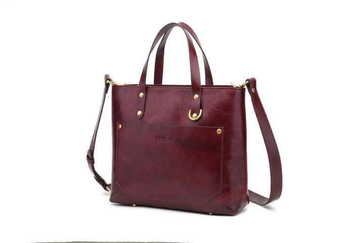 Marcy Satchel | Cherry Leather