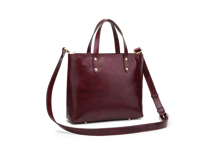 Marcy Satchel | Cherry Leather