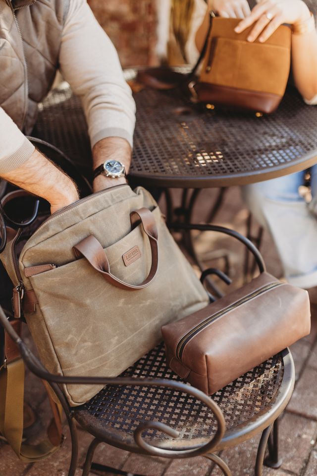 Normandy Men's Briefcase | Fatigue Washed Canvas