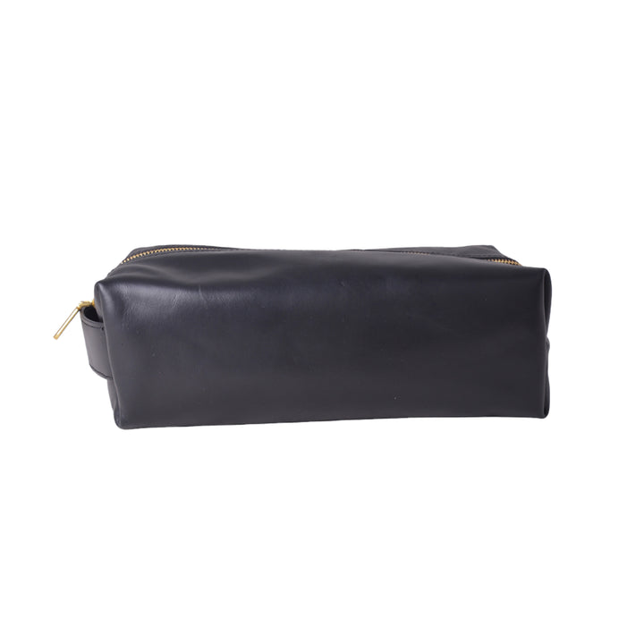 Mens Dopp Kit | Black Leather