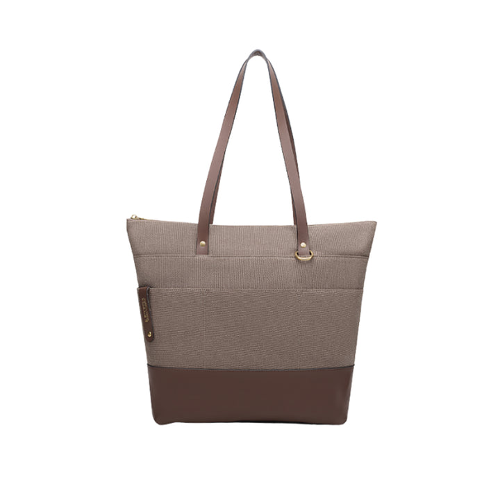 Harriet Tote Bag | Chocolate Washed Canvas + Brown Leather