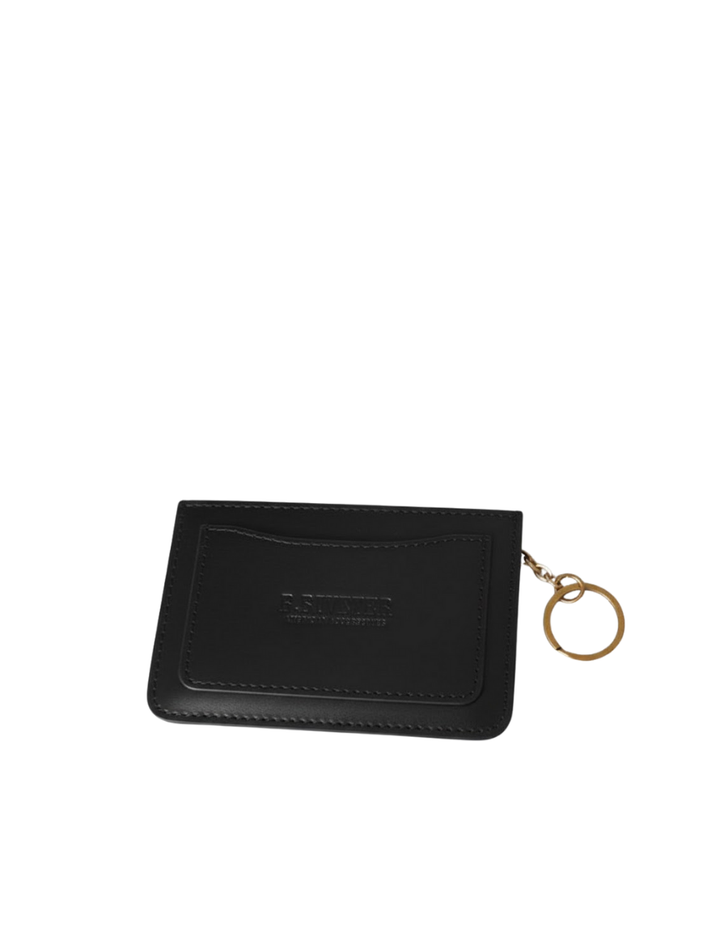 Victoria ID Card Case | Black Leather Wallet