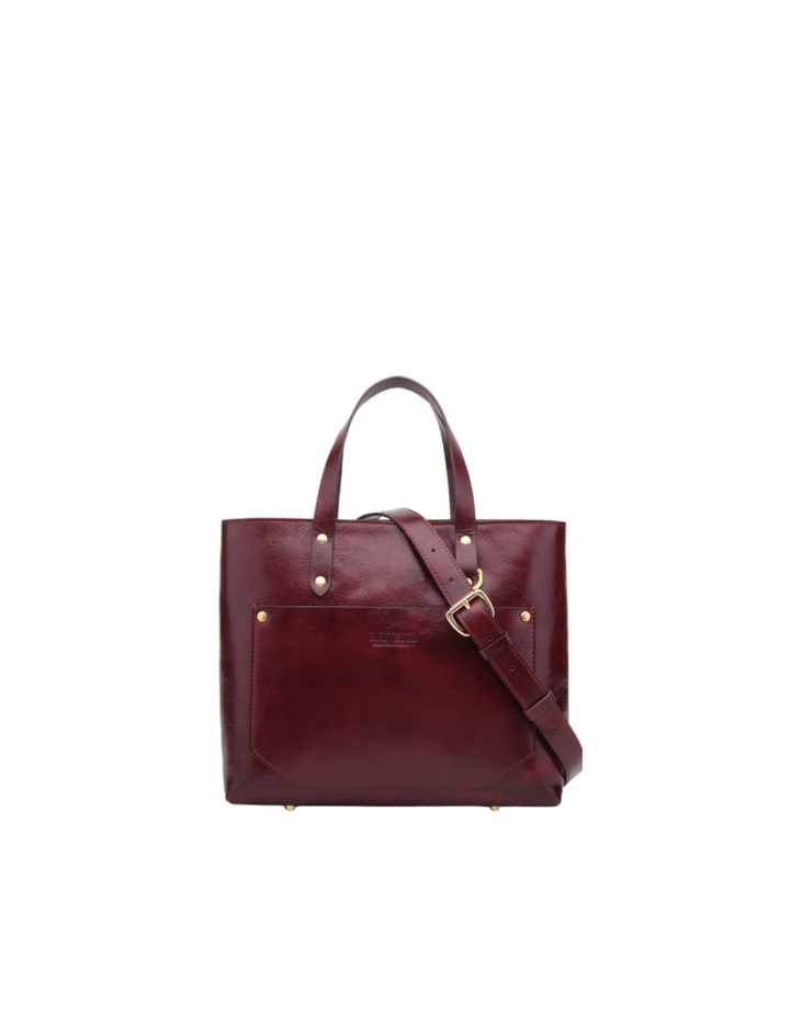 Marcy Satchel | Cherry Leather