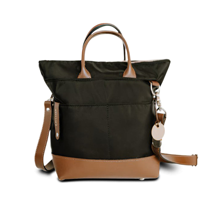 Otto | Black Nylon + Brown Leather