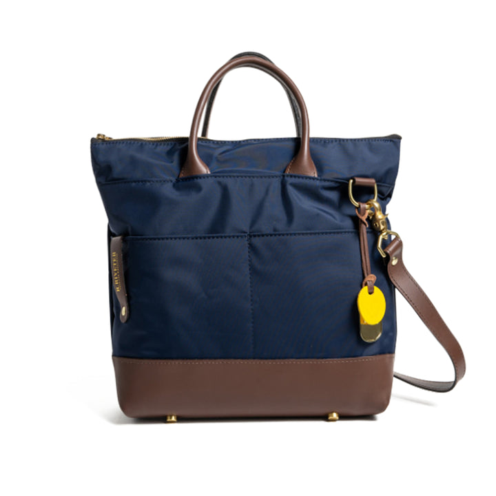 Otto | Navy Nylon + Brown Leather