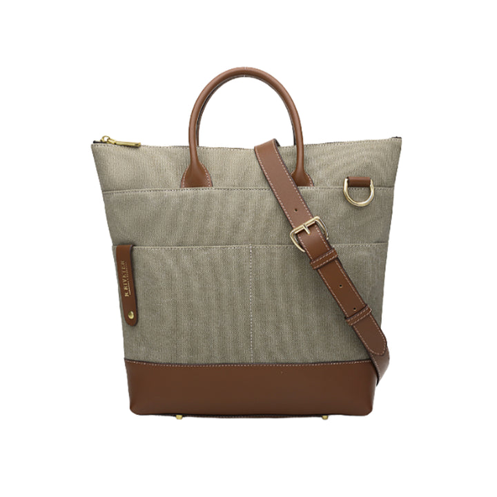 Otto Tote | Fatigue Washed Canvas + Brown Leather