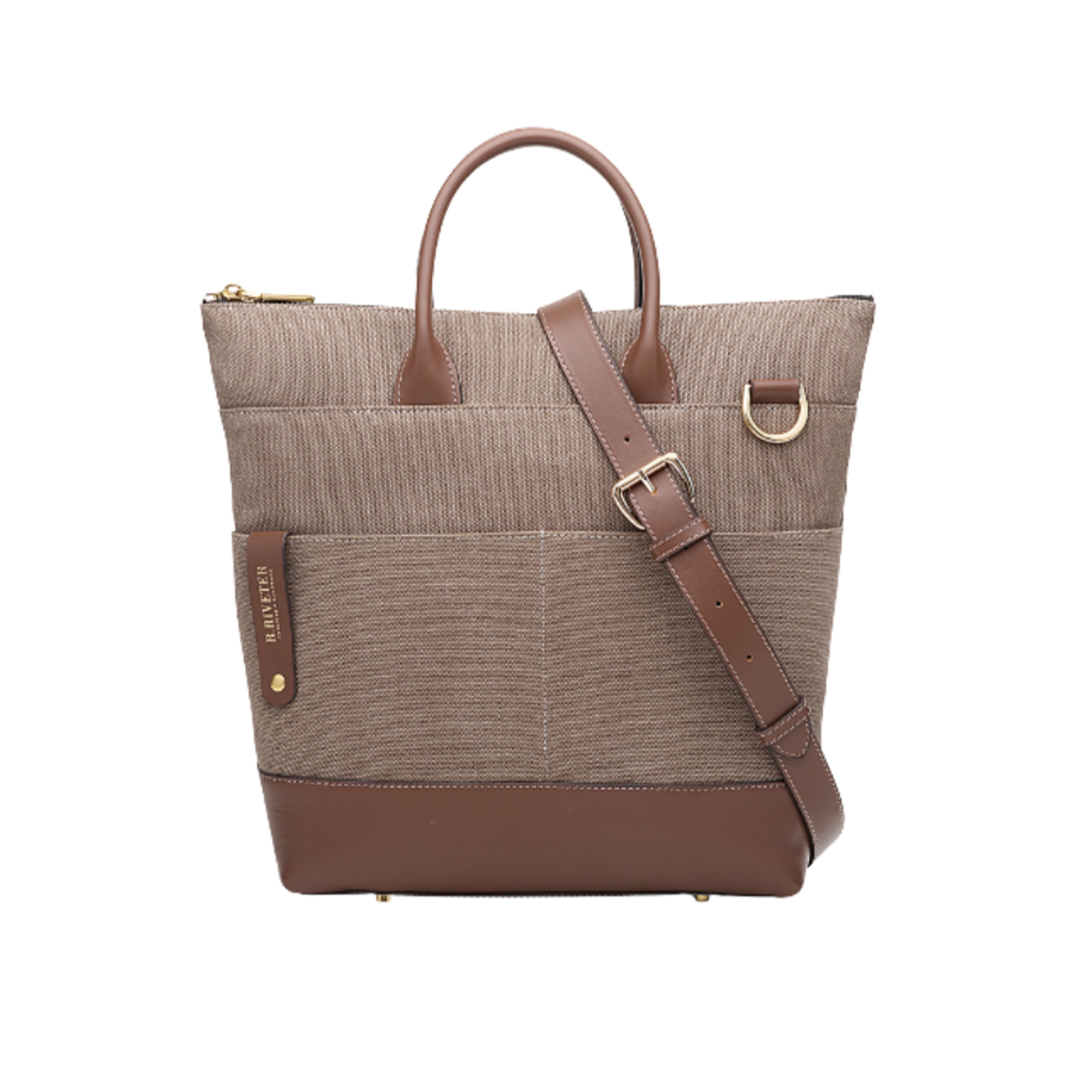 Otto Tote | Chocolate Washed Canvas + Brown Leather – R. Riveter