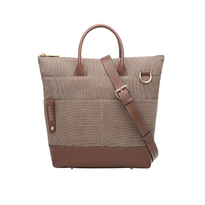 Otto Tote | Chocolate Washed Canvas + Brown Leather