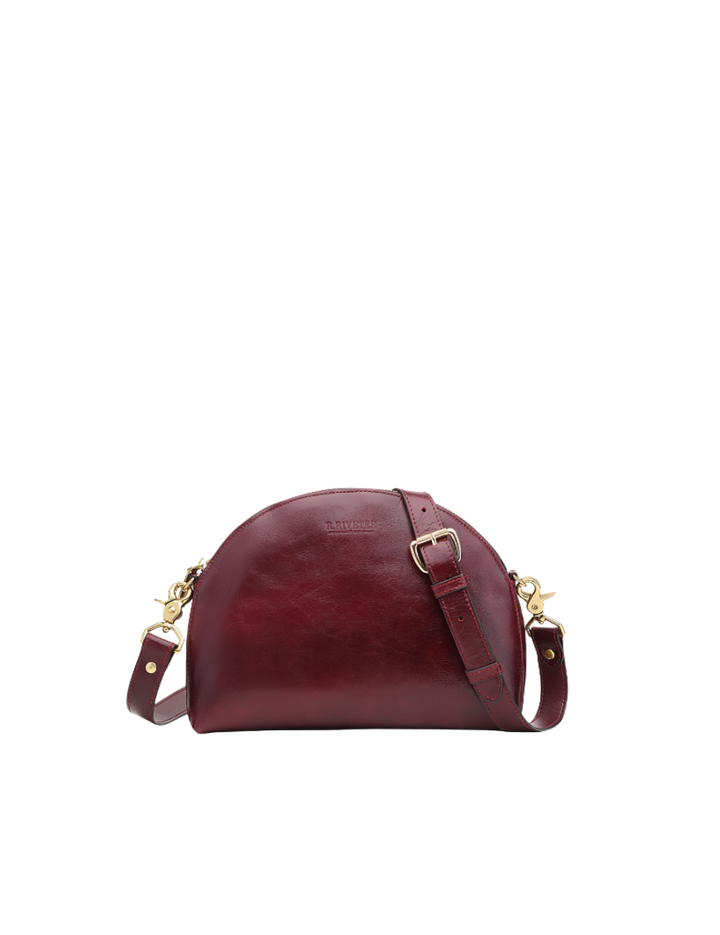 Hopper Crossbody Bag | Cherry Leather