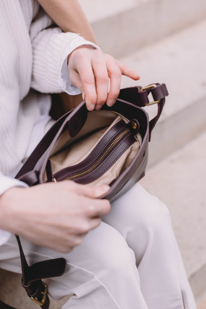 Connie | Plum Leather