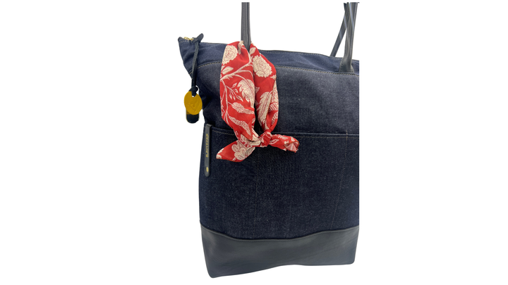 Grant | Denim + Black Leather