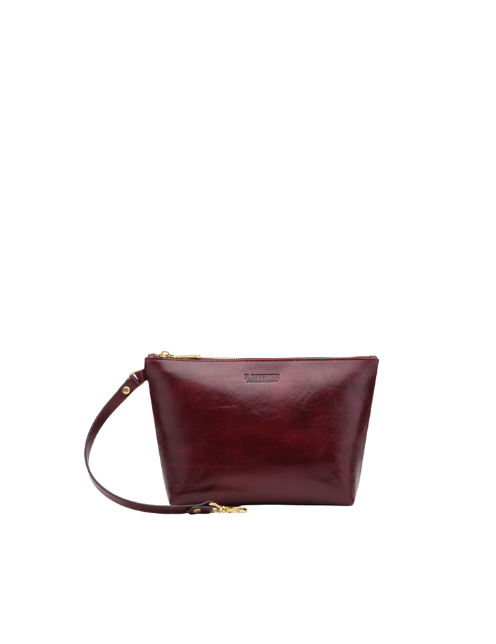 Naomi Zipper Clutch | Cherry Leather