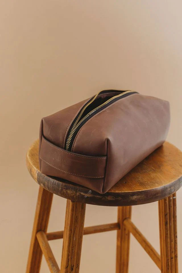 Men's Dopp Kit | Brown Leather