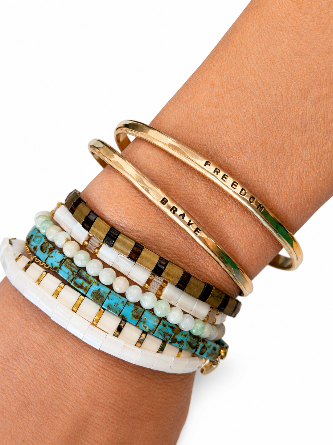 Sea | Brass Cuff Bracelet