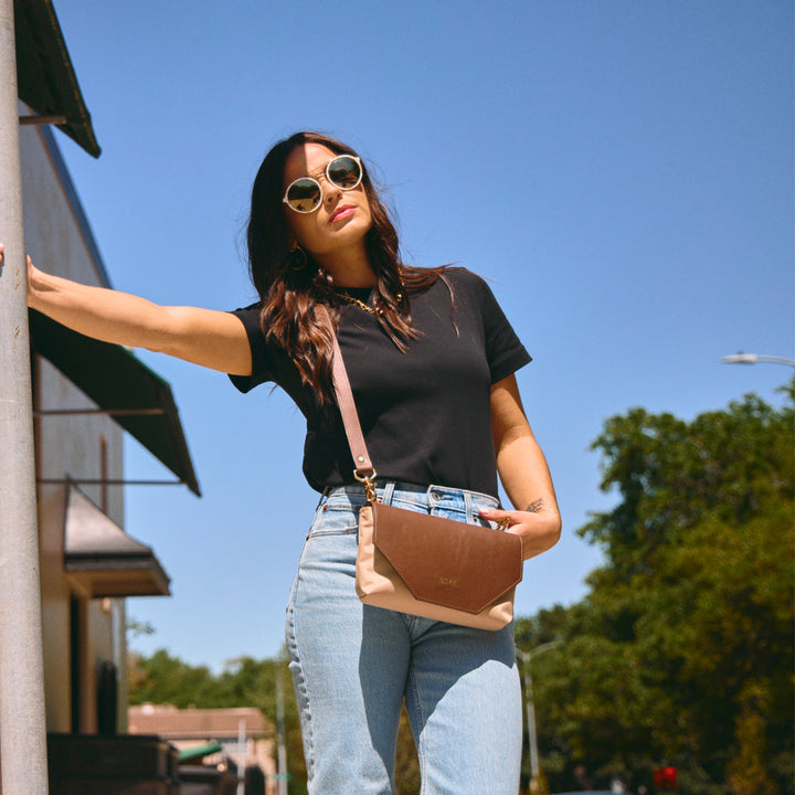 Patton | Khaki Nylon + Brown Leather