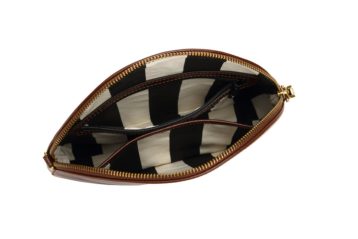 Hopper Crossbody Bag | Chocolate Brown Leather