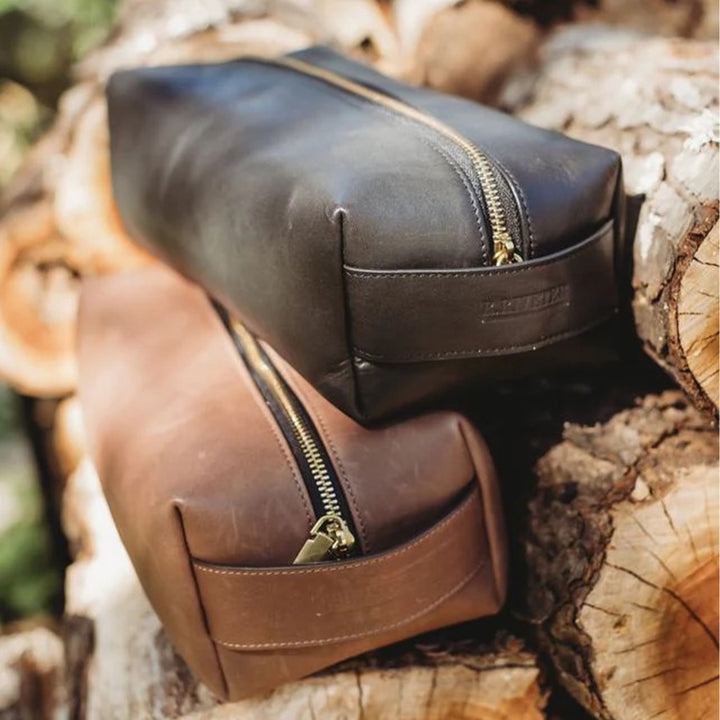 Men's Dopp Kit | Brown Leather