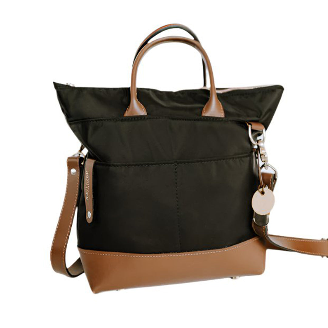 Otto | Black Nylon + Brown Leather